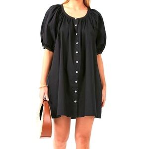 Pomander Place Cassia Oversized Puff Sleeve Mini Dress Size Medium